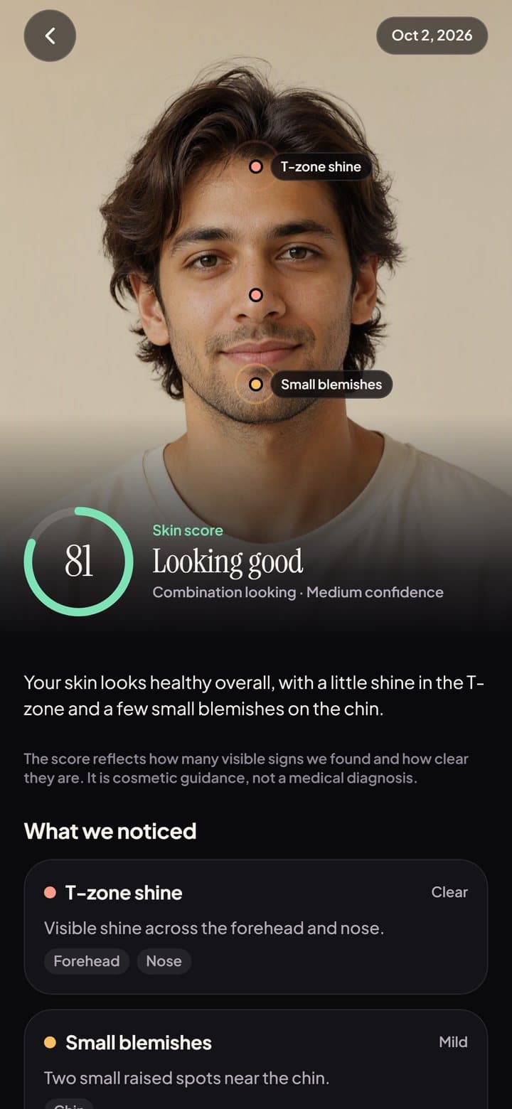 Skin scan report
